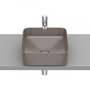 Lavabo sobre encimera Square Inspira Roca de fineceramic®, Color: Café