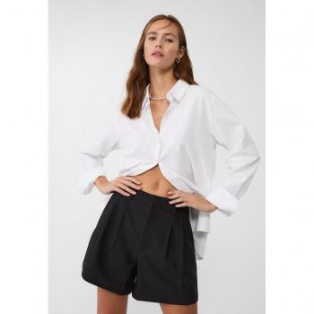 Stradivarius Smart Shorts with Darts Black