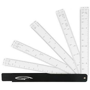 Regla de reducción en abanico 10 escalas 15 cm - Graphoplex