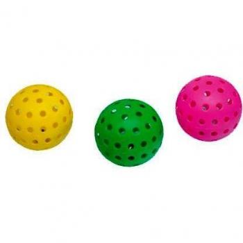 Pelota amaya perforada en goma eva con cascabel diametro 120 mm