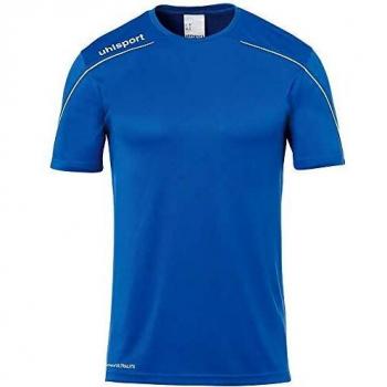 uhlsport Stream 22 Shirt Shortsleeved Camiseta De Entrenamiento, Hombre, Azur/Blanco, 128
