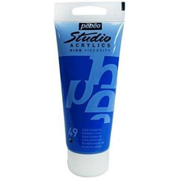 Pintura Acrílica Studio Pébéo 100 ml - Cyan Primario Opaco