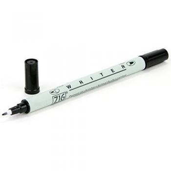 EK/Zig Dual Tip Writing Pen-Black .45mm And 1.2mm