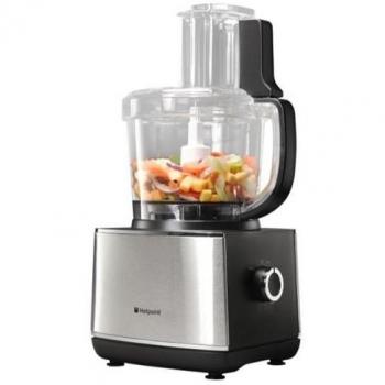Hotpoint-Ariston FP 1005 AX0 - Robot de cocina, 1,5 l, 1000 W, color gris y negro