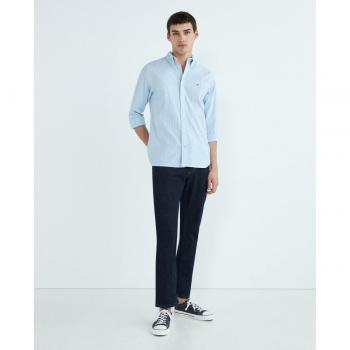 Camisa Tommy Oxford 1985 Flex Azul