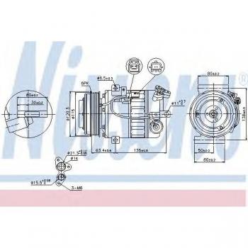 Compresor de aire acondicionado NISSENS 89394