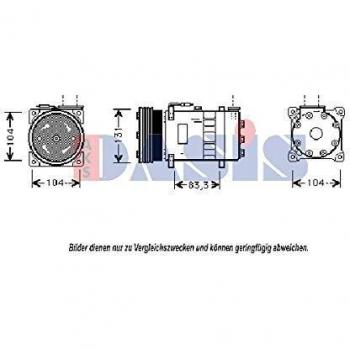 AKS Dasis 850803N Compresor, aire acondicionado