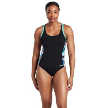 Bañador de natación Zoggs Atom Back para mujer, color negro, talla XS
