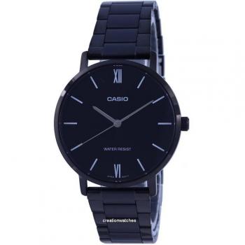 Casio Men's Analog Watch with Black Dial, Stainless Steel, Water Resistant 3 ATM - MTP-VT01B-1B