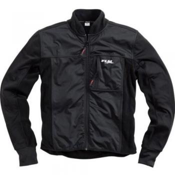 FLM Chaqueta de Moto con Protectores Chaqueta de Moto Sports Unterziehjacke mit Membran 1.0 Schwarz XL, Caballeros, Sportler, Invierno, Negro Mate