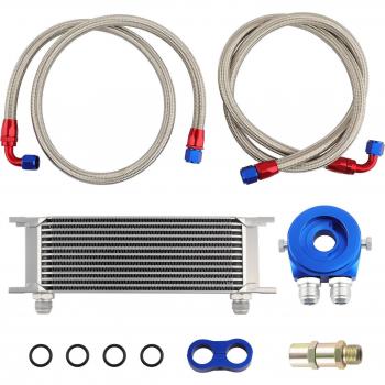 BFO Universal 13 Row AN10 Oil Cooler Kit with Filter Adapter & Hose Set