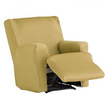 Funda para sillón Eysa Ulises Amarillo 80 x 100 x 90 cm, elástica, pies juntos, color mostaza