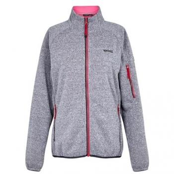 Regatta Women's Ravenhill Full Zip Fleece Jacket - White Flamingo Pink Seal Grey