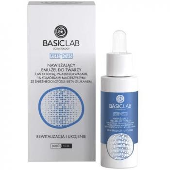 BasicLab Esteticus Moisturizing Emu-Gel with 6% Ectoin and Stem Cells - 30 ml