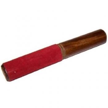 Wooden Singing Bowl Stick with red velvet detail- Approx 19cm