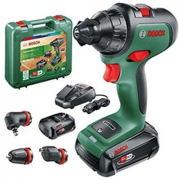 Taladro atornillador BOSCH AdvancedDrill 18, 18 V, 36 Nm, incluye 3 portabrocas, 2 baterías de 2,5 Ah y cargador