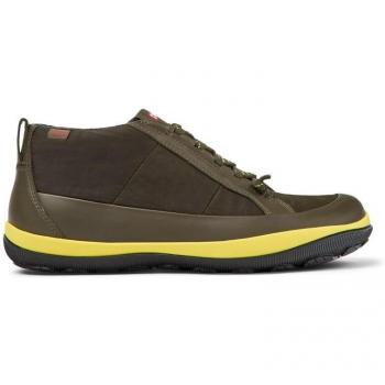 Camper Peu Pista GM Men's Ankle Boots - Green, Cotton Fabric/Smooth Leather, Size 39