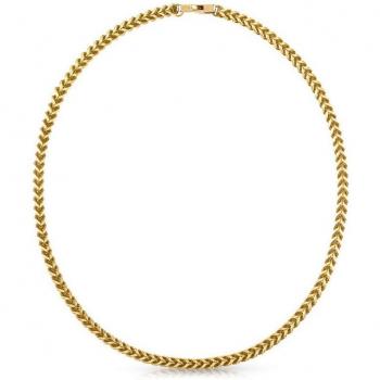 Collar Guess hombre MY CHAINS JUMN01337JWYGT-U acero inoxidable dorado eslabones brillantes