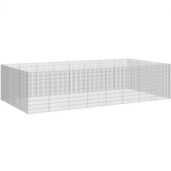 vidaXL 24-Panel Free Range Animal Enclosure 54x100 cm Galvanized Iron