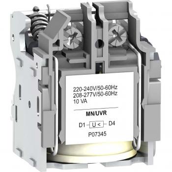 Interruptor de circuito MCCB Schneider Electric, Montaje fijo, Compacto, Bobina de baja tensión 110-130VAC LV429406