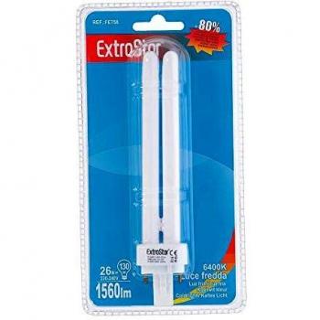 Bombilla de bajo consumo, luz fría, G24D-3, 26 W, 1 unidad