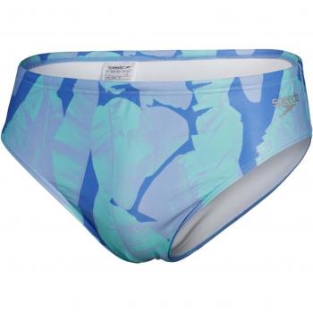 Speedo Bañador Slip de Hombre Allover Digital 8cm Azul