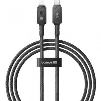 Cable USB C a Lightning Baseus 20W Irrompible de Carga Rápida 1m (Negro)