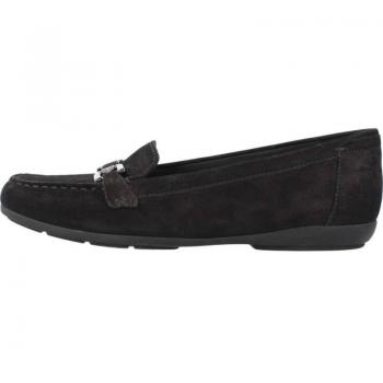 Mocasines Mujer Geox D Annytah Moc A Negro, cómodos, transpirables, con suela de goma antideslizante, diseño elegante y moderno