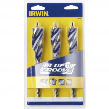 Irwin Blue Groove 6X Auger Bit Set, 3-Piece (20mm, 22mm, 25mm)