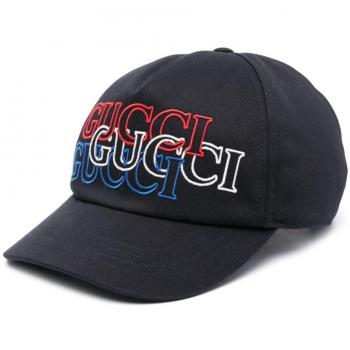 Gucci Men's Logo Cotton Baseball Cap in Blue | Size Large | 7885484HA9X4100
