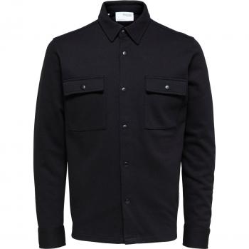 Selected Jackie Overshirt with Chest Pockets - Black - Men's Size M