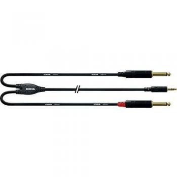 Cordial CFY 3 WPP Y-Adapter Cable - 3m (1x 3.5mm Jack to 2x 6.35mm Jack)