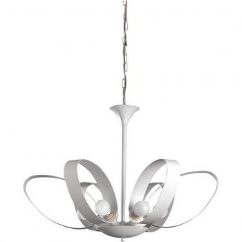 Colgante SERENA Plafón de diseño 6 luces Metal Blanco