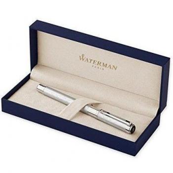 Waterman Perspective - Bolígrafo en caja de regalo, acabado lacado en cromo lacado con detalles chapados en paladio, color plateado