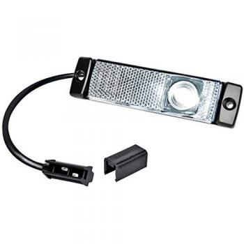 Luz de Posición LED Hella 2PG 008 645-641 - 24V - Montaje por Tornillo - Color Lente: Transparente - Color LED: Blanco - Cable: 5000mm - Izquierda/D