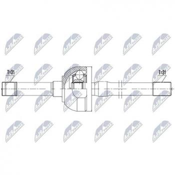 Árbol de transmisión NTY NPW-NS-154 Semiasse Antriebswelle