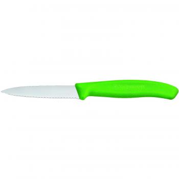 Cuchillo Mondador Victorinox Swiss Classic Verde 8cm con Filo Dentado - Pack de 2 Unidades