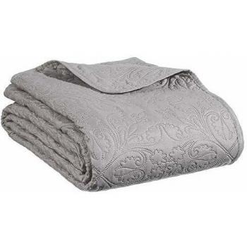 Colcha Arabesque Taupe 240 x 260 cm + 2 Fundas de Almohada 60 x 60 cm - Microfibra 100% Poliéster