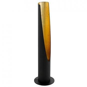 Lámpara de mesa LED Barbotto en negro y oro, GU10, 4.5W, 400lm, 3000K