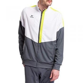 Men's Squad Worker Jacket - Grey/White Polyester Size M