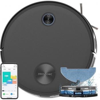 Proscenic V10 Robot Aspirador Negro con Función de Fregado y Control Inteligente