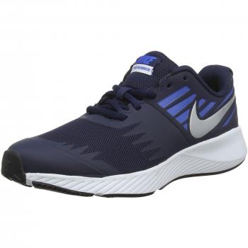 Nike Star Runner (GS), Zapatillas de Running Unisex Niños, Azul (Obsidian/Metallic Silver/Signa 406), 36 EU