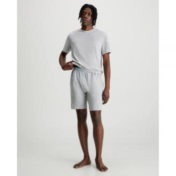 Pijama de hombre Calvin Klein en algodón elástico gris oscuro con diseño liso