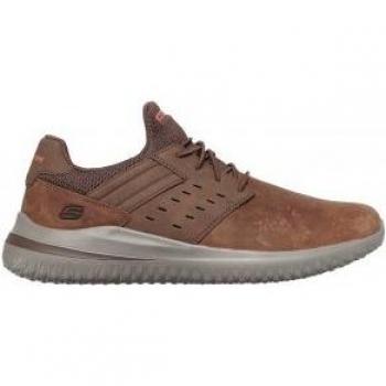 Zapatillas de piel Skechers Delson 3.0 - Ezra marrón para hombre