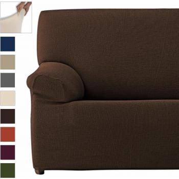 Eiffel Textile Elegante Adaptable Lavable Funda Sofá 2 plazas, Poliéster, Marrón