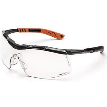 UNIVET 5X6.01.00.00 cm 5X6 Gafas con Vidrio, Negro/Naranja
