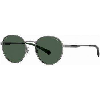 Polaroid Ruthenium/Green Sunglasses, Multicolor unisex, Size: 52 MM