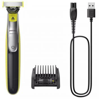 Philips OneBlade 360 QP2734/20 - Cortapelos eléctrico para cara, recortador y afeitadora con cuchilla de doble cara, tecnología de corte rápida, resistente al agua, batería recargable con hasta