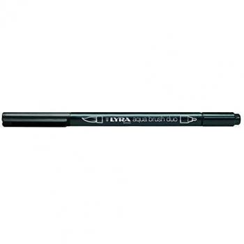 Lyra 6520099 - Rotulador acuarelable, doble punta, color negro