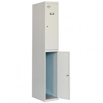 Armario Simonlocker Profesional Montado Tándem 2 Puertas 1800x400x500 mm Metal Gris